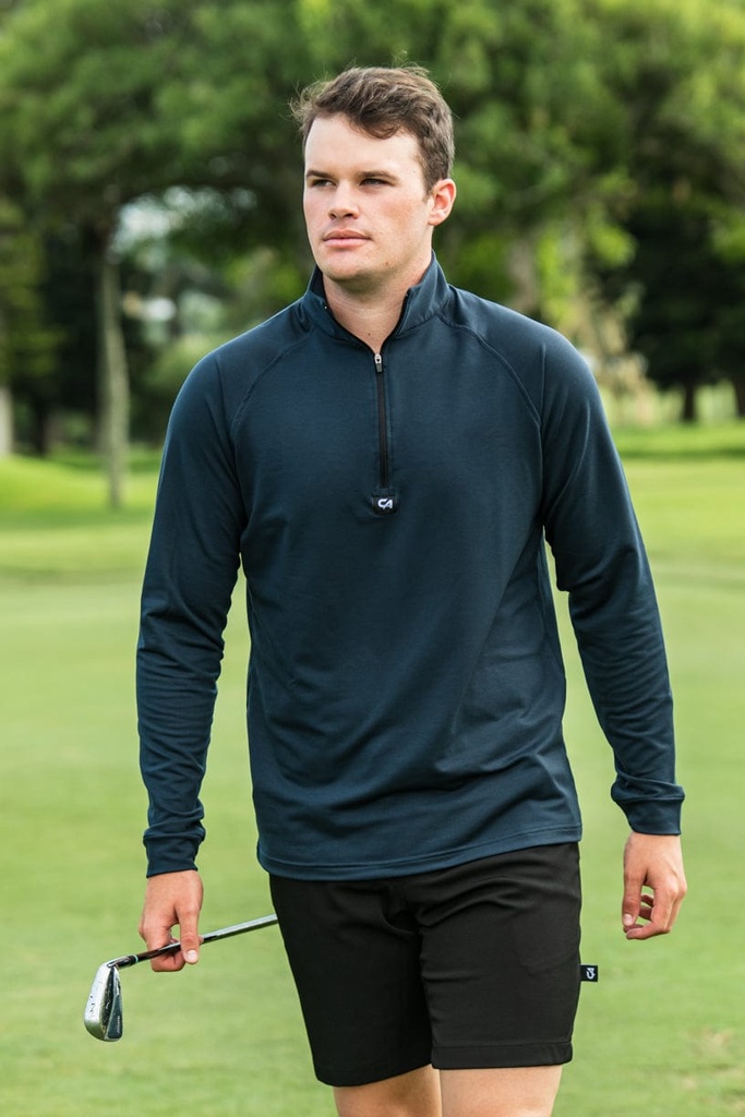[CAAJ030] Custom Apparel Mens Golf Jersey | Apex Plain (Navy, S)