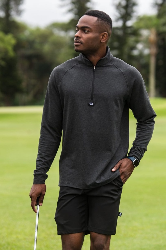 [CAAJ012] Custom Apparel Mens Golf Jersey | Apex Plain (Charcoal, S)