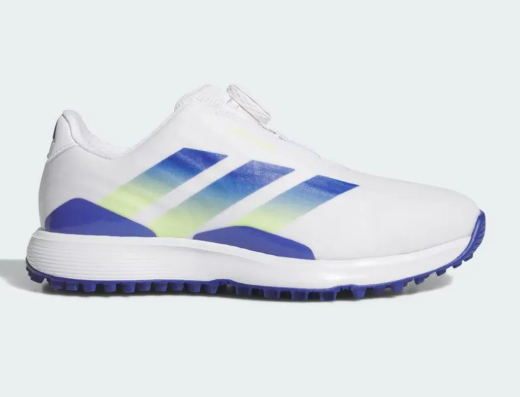 Adidas Junior Golf Shoe | Codechaos Boa 27 | White-Frozen Lemon-Dual Indigo