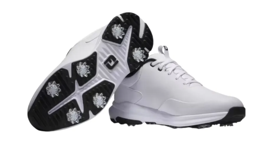 [56958085M] Footjoy Mens Golf Shoes | Tour Rival | White-Black (UK7.5)