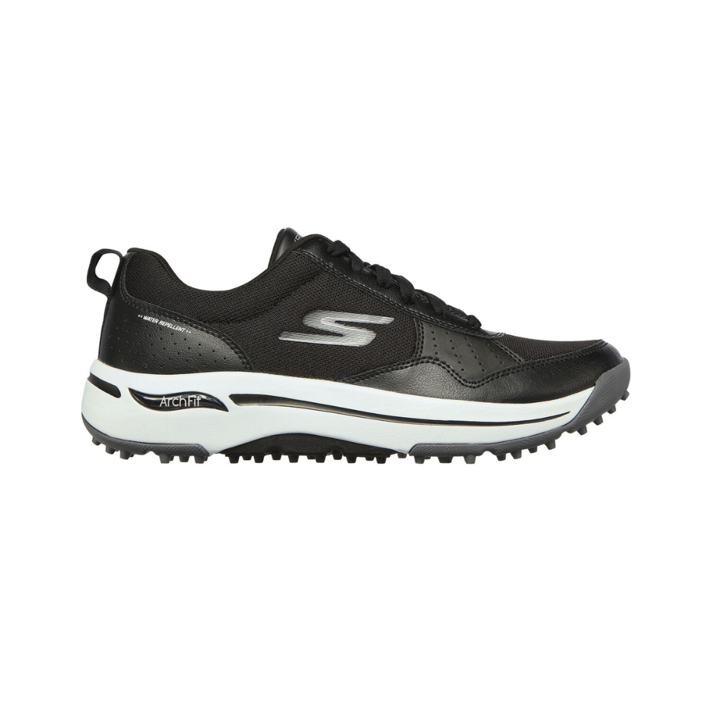 [214018-BKW] Skechers Mens Golf Shoes | Arch Fit | Black-White (UK8)