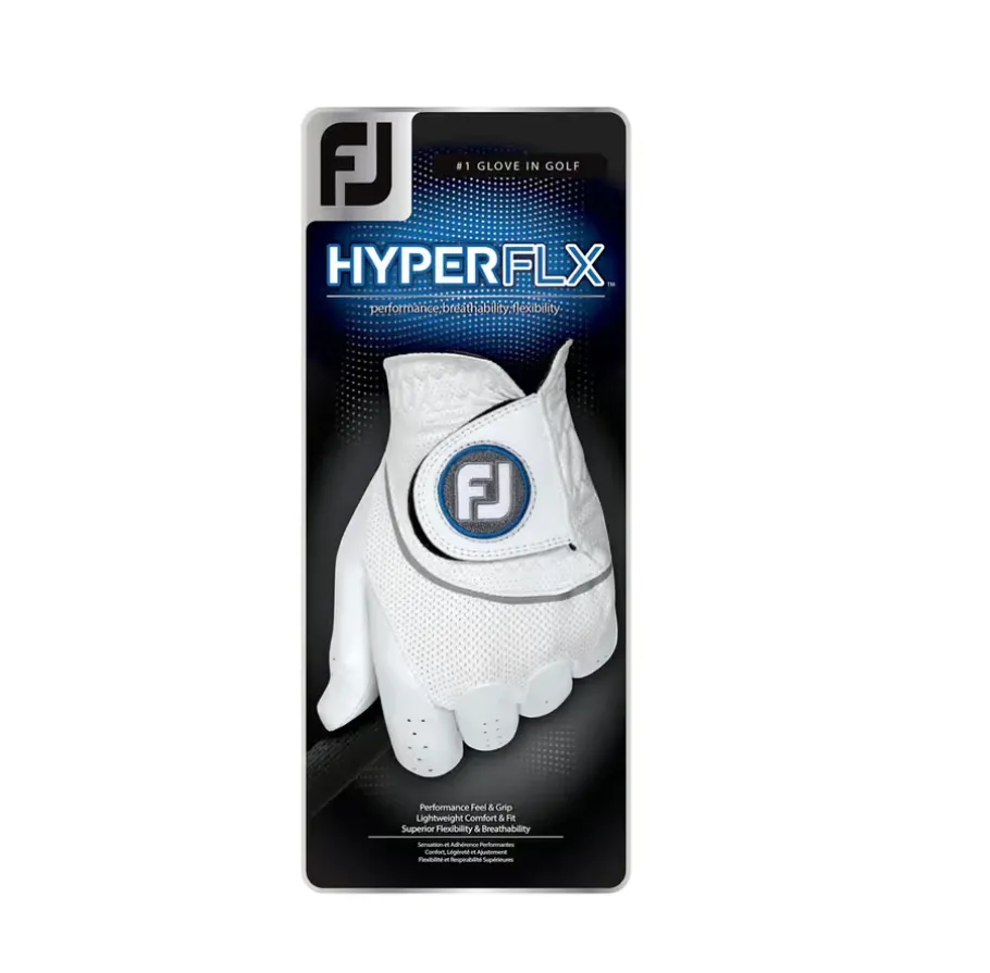 [68257E-100-S] Footjoy Mens Golf Gloves | HyperFLX (Left, S)