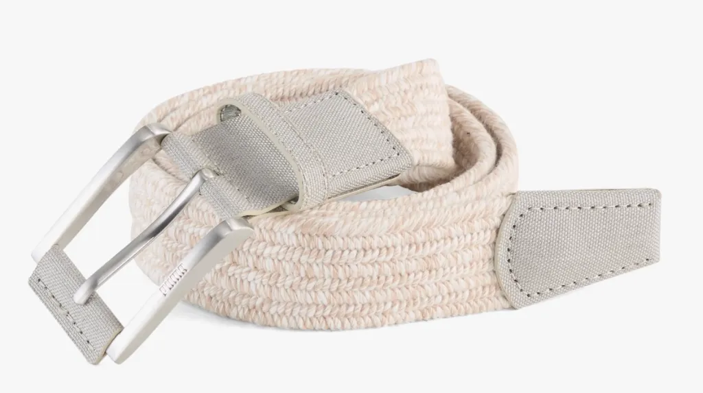[05495704-L/XL] Puma Mens Golf Belt | Stretch Weave | Birch Heather (L/XL)