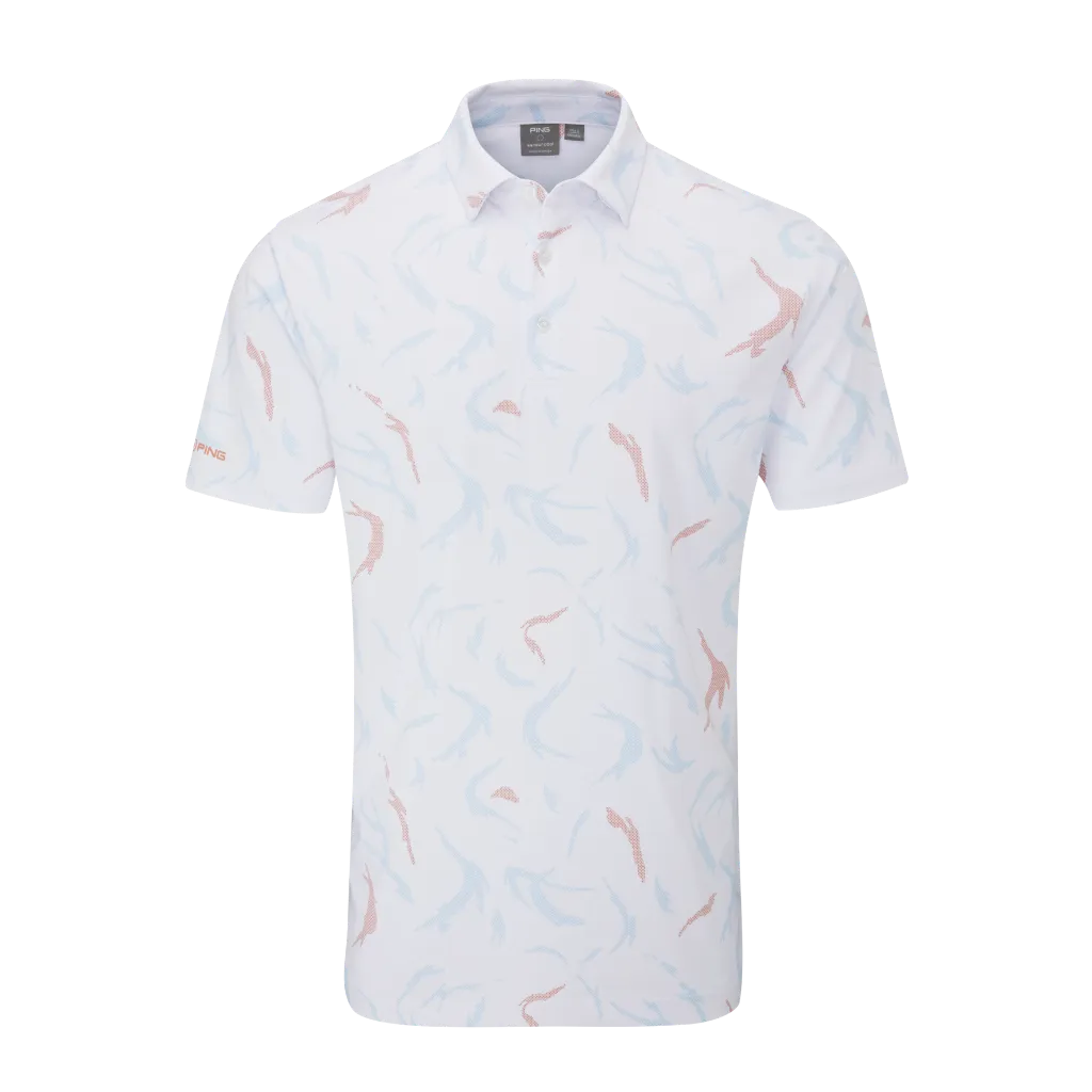 [20EPH-WS-S] Ping Mens Golf Shirts | Ephron Polo | White-Wild Salmon Multi (S)