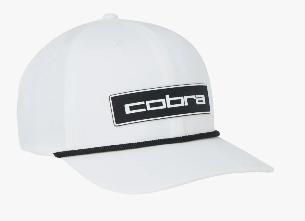 Cobra Mens Cap | Tour Tech Rope | White-Black