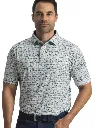 Footjoy Mens Golf Shirt | EU Surfs Up | Printed Lisle | Forest Green-White