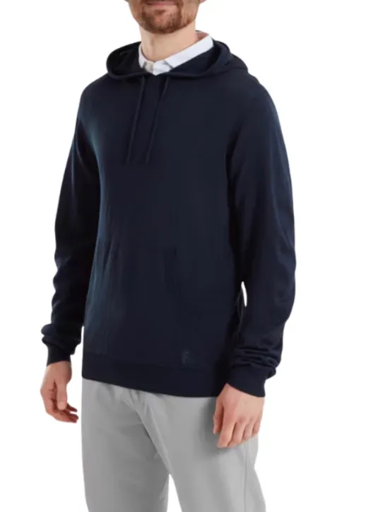 [39298S] Footjoy Mens Golf Knitted Hoddie | EU Drirelease | Navy (S)