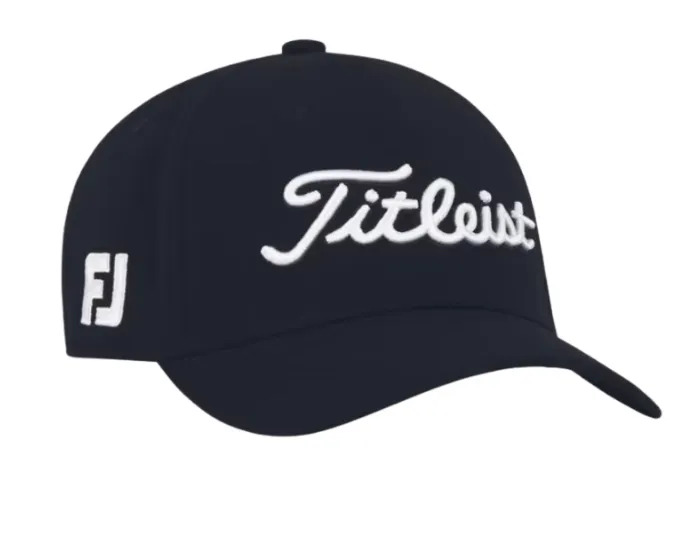 [TH25AJRTPN2-01] Titleist Junior Caps | Tour Performance (Black/White)
