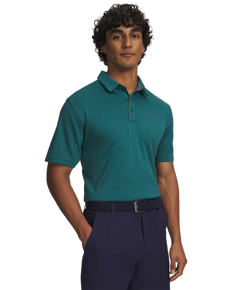 [1290140-338-S] Under Armour Mens Golf Shirt | Tech Polo-Rack | Green (S)