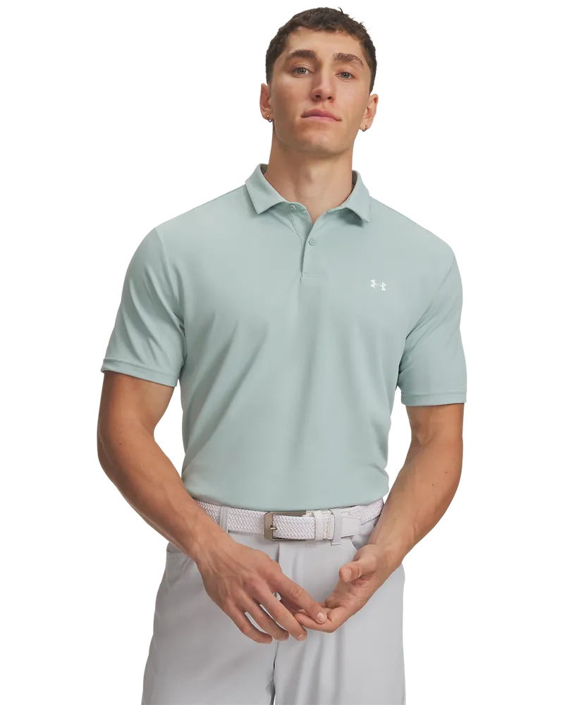 [6012303-001-S] Under Armour Mens Golf Shirt | T2G Pique Polo (Black, S)