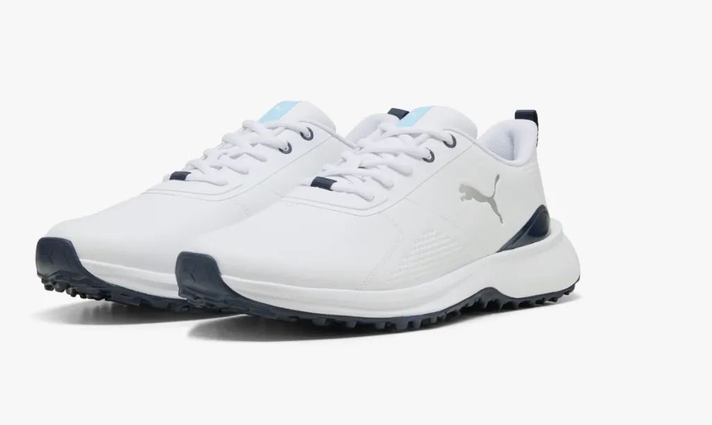 [31299301-10] Puma Mens Golf Shoes | Fusion Grip 6 Evo | White-Black (10)