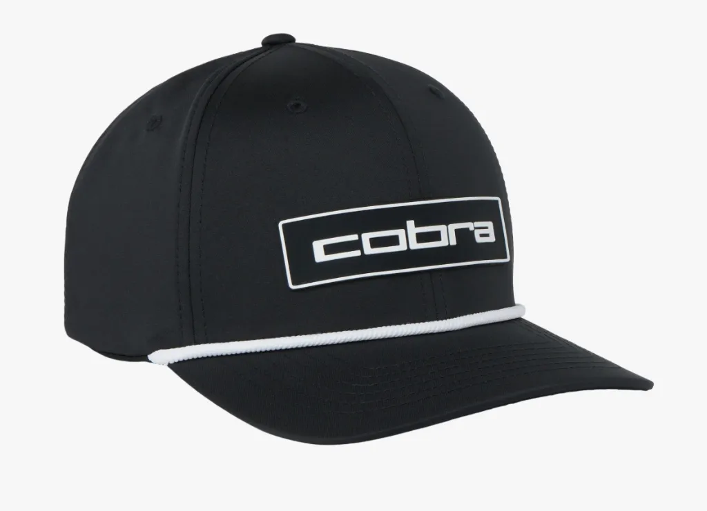 [90991301] Cobra Mens Cap | Tour Tech Rope | Black-White