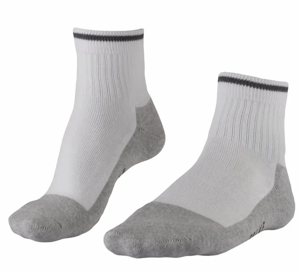 [8593-0200-12-10] Falke Golf Socks | Golf (White/Grey)