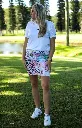 Custom Apparel Womens Golf Long Skorts | Safari Blush