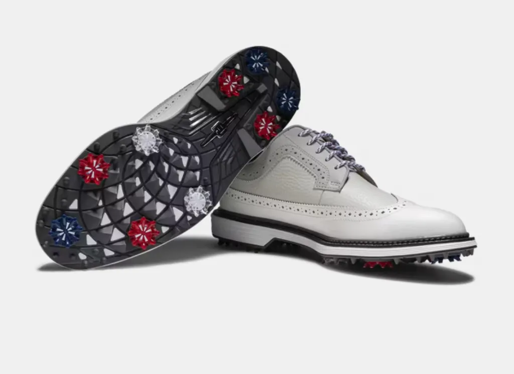 [54589M-9] Footjoy Mens Golf Shoes | Limited Edition | Premiere | Harbor Mist-Snow White (UK8)