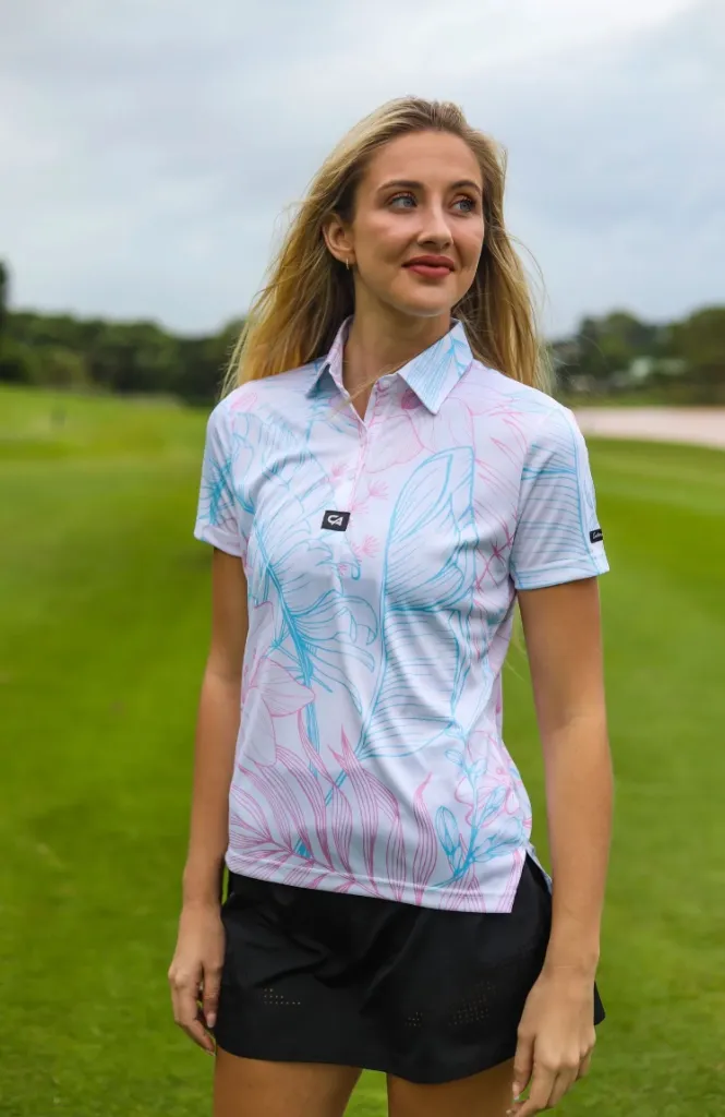[HOS-2075] Custom Apparel Womens Funky Golf Shirt | Autumn Lily (S)
