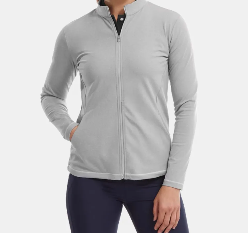 [80249S] Footjoy Womes Golf Jersey | EU Half Zip Midlayer | Grey (S)