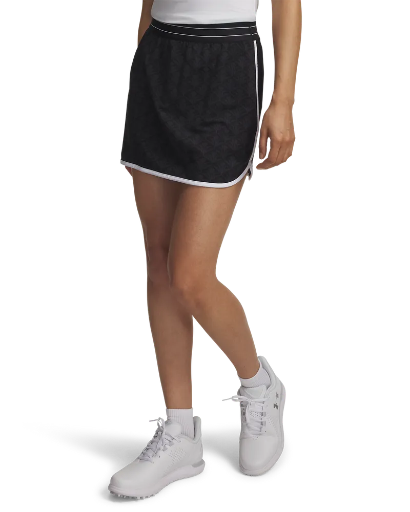 [6009812-001-MD] Under Armour Womens Golf Skorts | Drive Jacquard | Black (M)