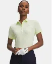 Under Armour Womens Golf Shirt | Dry Printed Polo | Fade Green