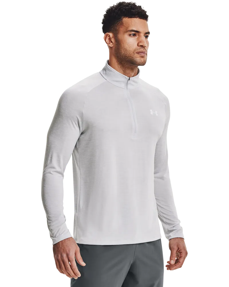 [1328495-014-SM] Under Armour Mens Golf Jersey | Tech 2.0 1/2 Zip | Halo Grey (S)