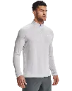 Under Armour Mens Golf Jersey | Tech 2.0 1/2 Zip | Halo Grey