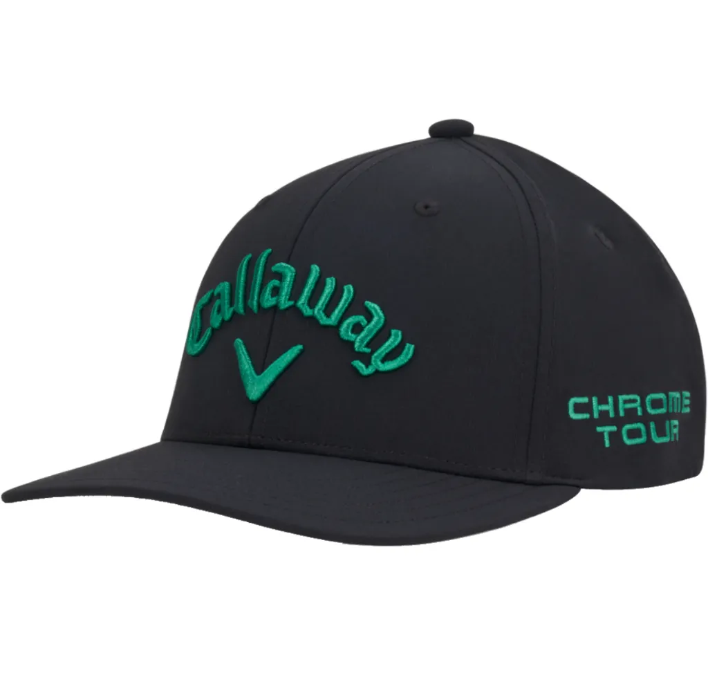 [4001788G-173] Callaway Mens Golf Cap | Tour Performance | Pro 26 | Black-Green