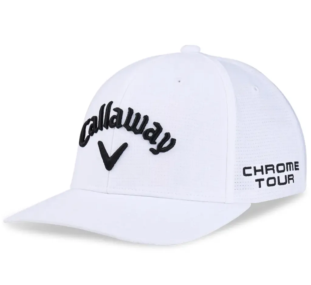 [4001577G-02] Callaway Mens Golf Cap | Tour Performance | Pro 26 | White