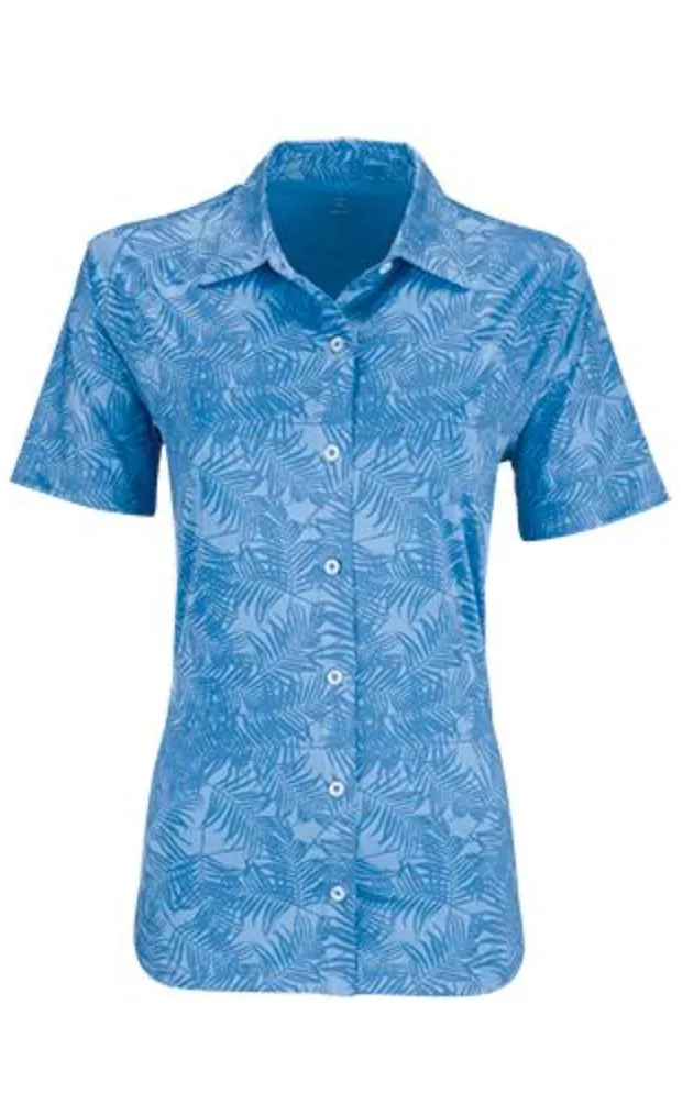 Cutter and Buck Womens Golf Shirts | Tropics | Cornflower