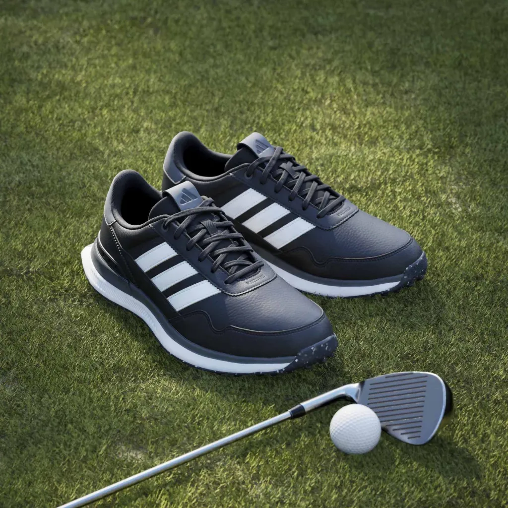 [JQ93157] Adidas Mens Golf Shoes | S2G 26 Leather Spikeless | Black-White-Grey (UK7)