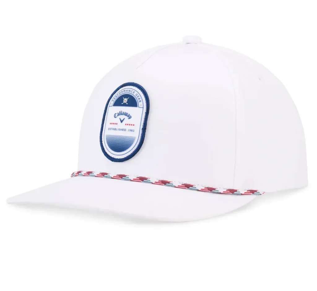 [4001588G-02] Callaway Mens Golf Cap | Birdie Brigade Rope | White