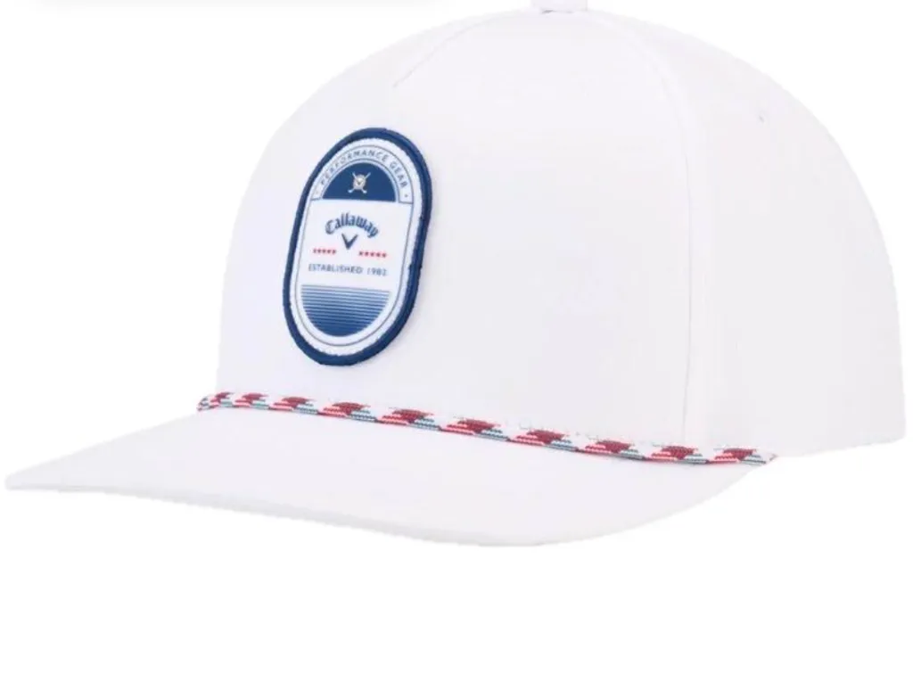 Callaway Mens Golf Cap | Birdie Brigade Rope | White