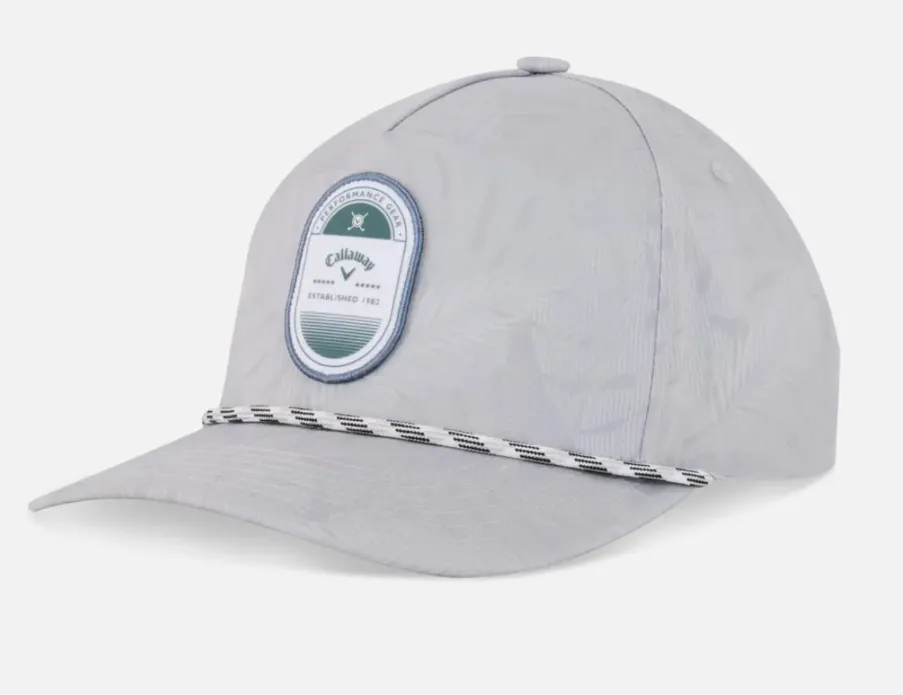 [4001588G-829] Callaway Mens Golf Cap | Birdie Brigade Rope | Grey-Palms Breeze