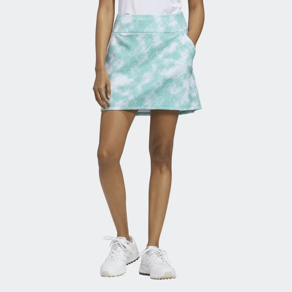 [JX7054-S] Adidas Womens Golf Skorts | Ultimate 365 Printed | Teal-White (S)
