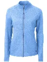 Cutter and Buck Womens Golf Pullover | Adapt Eco | Full Zip | Heather Navy