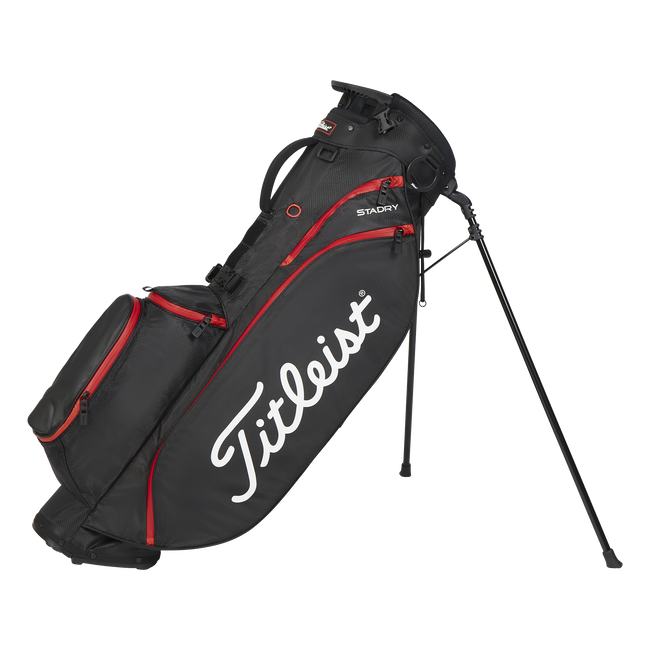 [TB23SX2-006] Titleist Golf Bag | Players 4 StaDry | Black-Black-Red
