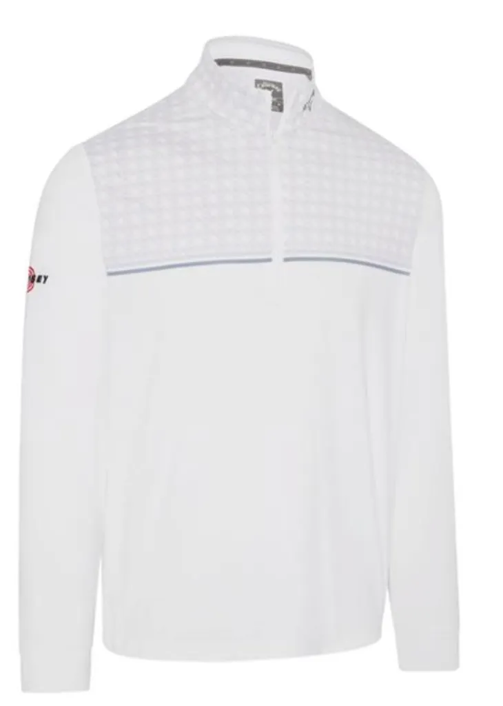 Callaway Men's Golf Midlayer | Odyssey Printed | White-Grey