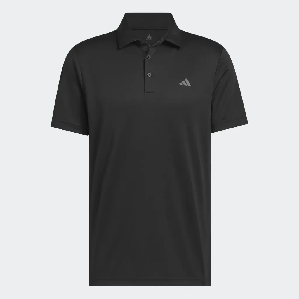 [JY5480S] Adidas Mens Golf Shirt | Performance Solid Polo | Black (S)