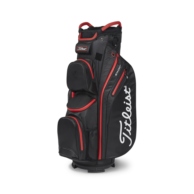 [TB23CT9-006] Titleist Golf Bag | Cart 14 Stadry | Black-Black-Red