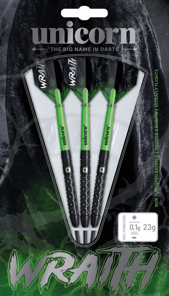 Unicorn Tungsten Darts | Wraith 90% Tip | Steel (23g)