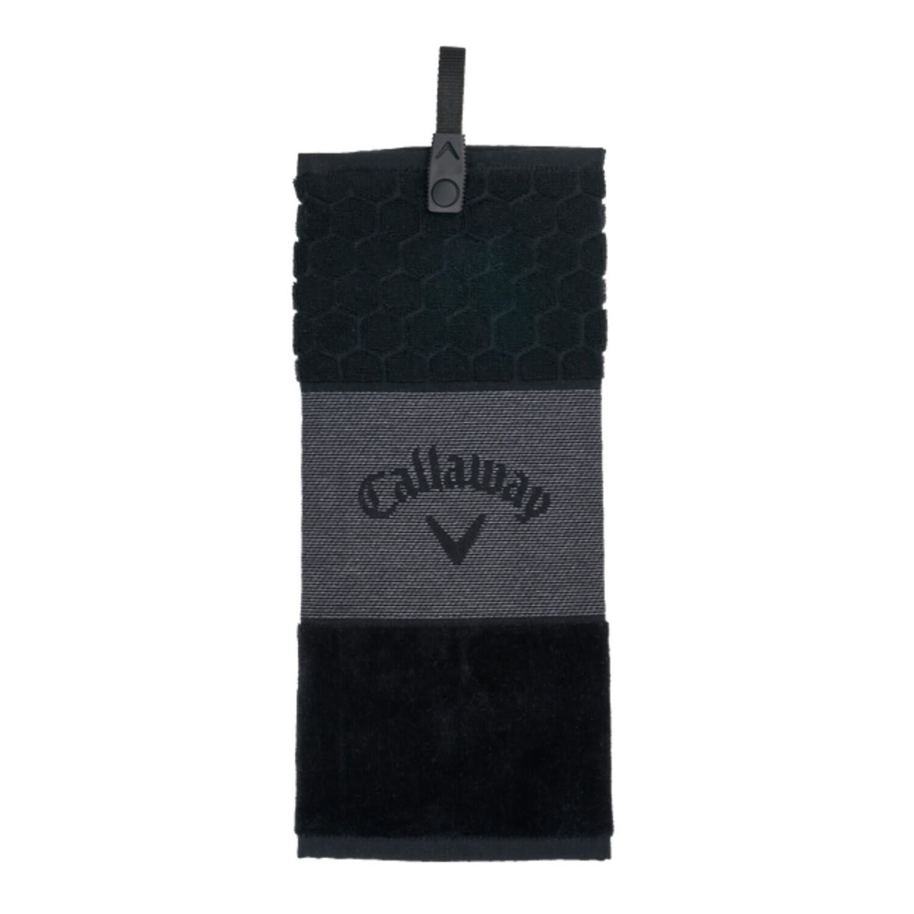 [1000044-01] Callaway Golf Towel | Trifold | Black