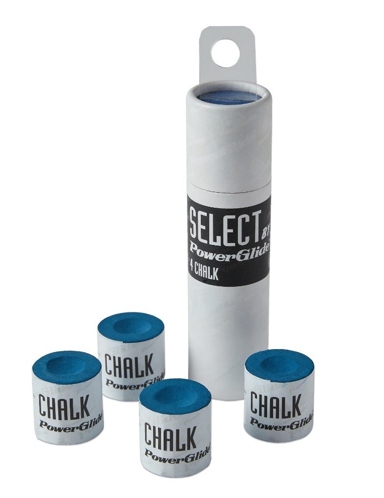 [203CHA-CTB-PK] Powerglide Pool/ Snooker Cues | Chalk Tube 4pc | Blue