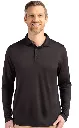 Cutter and Buck Mens Golf Long Sleeve Shirt | Coastline Eco | Black