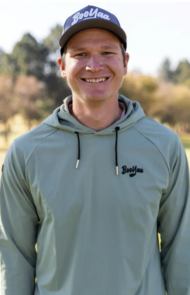 [H-ELEGANT-OLIVE-L] Booyaa Mens Golf Hoodie | Premium Sports | Elegant Olive (L)