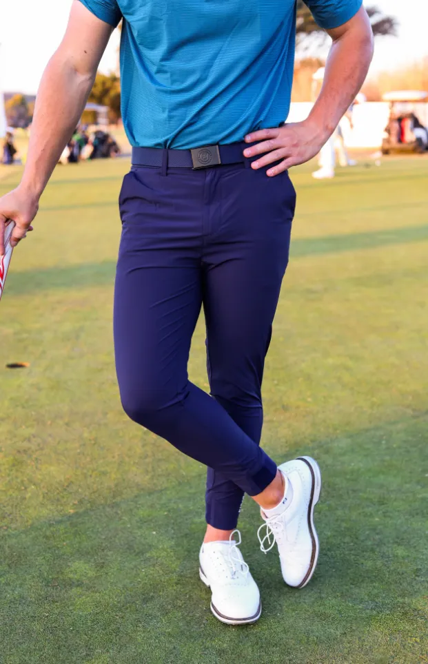 [JP-JOGGALONG-NAVY-30] Booyaa Mens Golf Pants | Jogg-a-Long (Navy, 30)