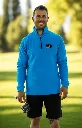 Custom Apparel Mens Jersey | Stay Warm | 1/4 Zip | Electric Blue