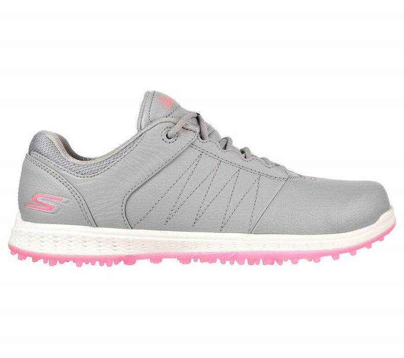 [123009G4] Skechers Womens Golf Shoes | Pivot | Light Grey-Pink (UK4)