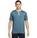 Nike Mens Golf Shirt | Tour Contrast Polo | Smokey-Blue