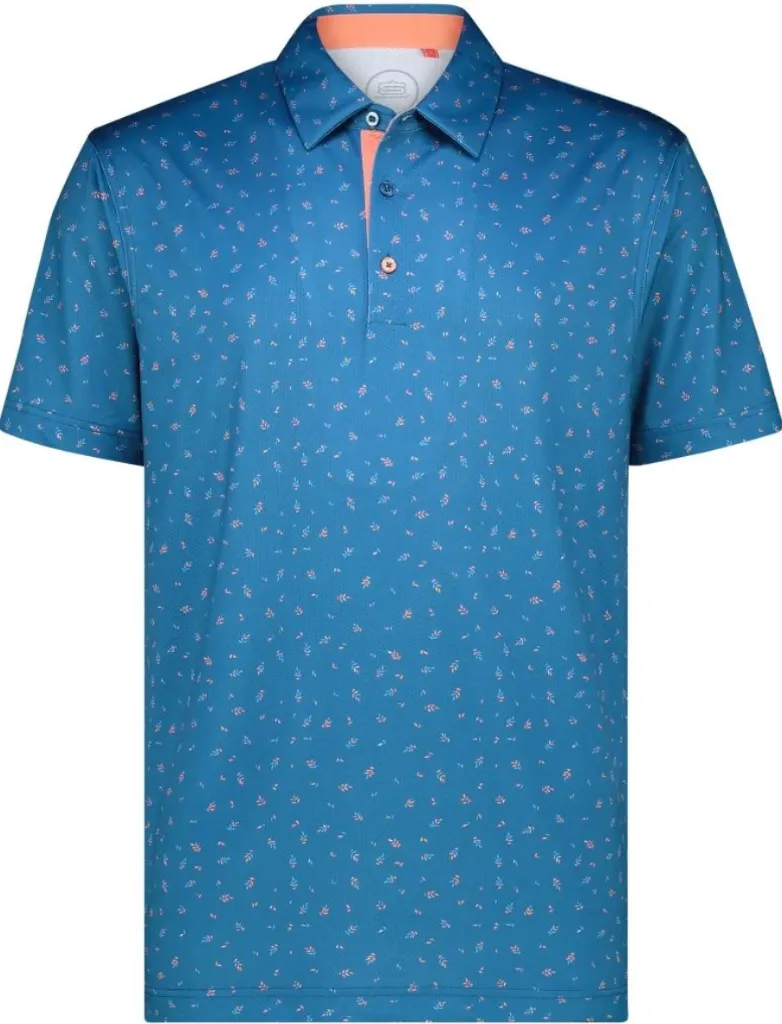 Swagg Mens Golf Shirt | Supra Dry Tech Performance | Petrol-Peach