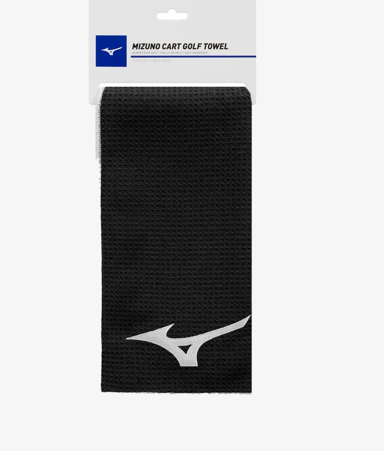 [3000125-01] Mizuno Golf Cart Towel (Black)