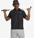 Under Armour Mens Golf Polo | Playoff 3.0 Printed Polo | Black